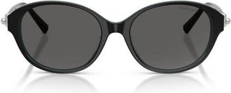 Tiffany & Co. 54mm Round Sunglasses in Black On Tiffany Blue /Grey at Nordstrom