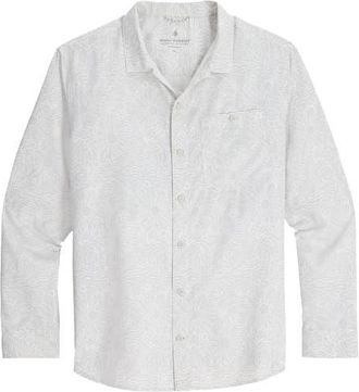 Royal Robbins Salathe Sun Print Recycled Polyester Button-Up Shirt in Soapstone Solar Pt at Nordstrom, Size Xx-Large