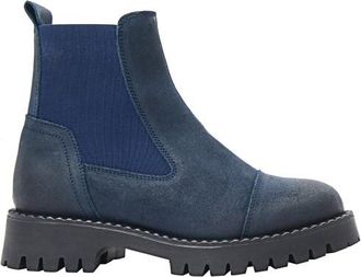Ten Points Penny Chelsea Suede Boots Freizeitstiefel f&uuml;r Damen | blau
