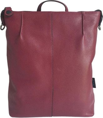 Gabs Rode leren rugzak Shopper stijl - Dames - Rugzakken - Bruin - ONE Size - Leer - Tassen