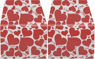 OEM Bonito Mantel De Lino Con Estampado De Corazones, Adecuado Para Cenas Y-1