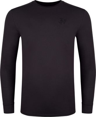 Siksilk Langarmshirt SIKSILK Siksilk Langarmshirt Long Sleeve T-Shirt, Herren, Gr. XL, schwarz, Obermaterial: 95% Baumwolle CO. 5% Elasthan EL., Shirts Langar