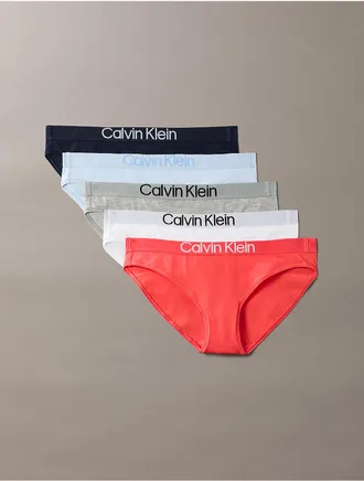 Calvin Klein Womens Maximum Cotton 5-Pack Bikini - Multi - XL