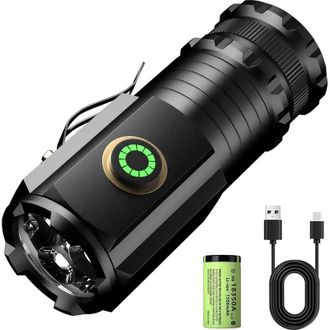 OEM Linterna Led Mini Extremadamente Brillante, 5000 L&uacute;menes, Recargable, 5 Modos De Iluminaci&oacute;n, Linterna Peque&ntilde;a Con Imanes Y Larga Duraci&oacute;n De La Bater