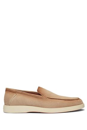 Santoni Suede Slip-On Shoes