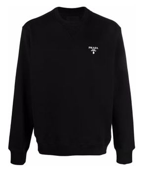Prada Black Cotton Sweatshirt XL Size XL