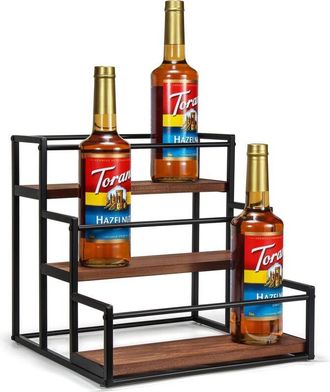 OEM Estante De 3 Niveles Para 12 Botellas De Jarabe De Caf&eacute;, Soporte Para Estaci&oacute;n De Caf&eacute;, Estantes Para Almacenar Jarabe, Vino Y Aderezos Para Ensaladas