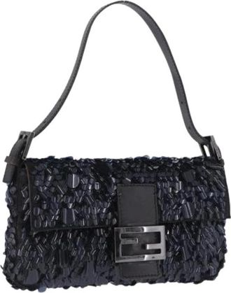 Fendi Pre-owned Vintage Schoudertas - Dames - Vintage Schoudertas - Zwart - ONE Size - Leer - Vintage
