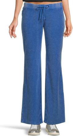 Juicy Couture Washed Towel Terry Heritage Wide Leg Track Pants Womens Casual Pants First Place : LG (US 10-12) 32, Cotton/Polyester