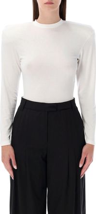 Magda Butrym Cream Jersey Bodysuit