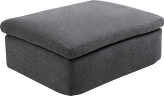 Vente-Unique Pouf in tessuto grigio antracite - CORTOLINE