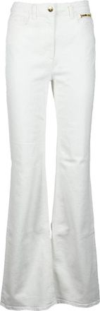 Elisabetta Franchi Jeans - Dames - Flared Jeans - Wit - W26 - Katoen - Jeans