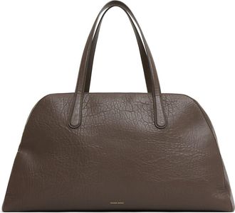 Mansur Gavriel Helios Leather Travel Bag in Ebony at Nordstrom