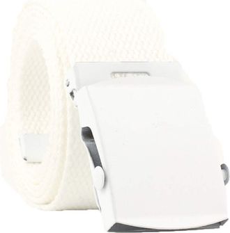 Generic JIER Unisex Webbing Belt Canvas Metal Buckle Adjustable Waist Outdoor Utility Men Women Woven Canvas Belt (White,One Size)