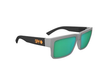 Spy Montana Fashion Sunglasses Matte Gray/Translucent Black Happy Bronze Light Green Mirror, Grilamid Frames/Polycarbonate