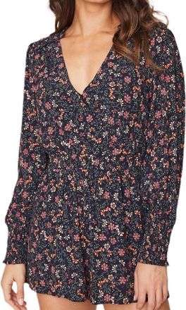 Lost + Wander Trip To Louvre Romper In Black Multi