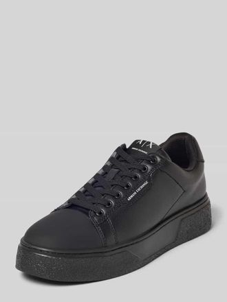 A|X Armani Exchange Sneaker aus Leder-Mix mit Logo-Detail Modell Lion in Black, Gr&ouml;&szlig;e 41