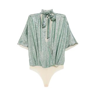 Simona Corsellini Dames, Tops, Groen, Maat: S