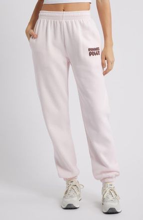 Princess Polly Puffy Logo Sweatpants in Pink at Nordstrom, Size 12