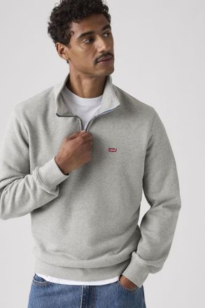Levi's Original Housemark Quarter Zip Pullover - Hombre - 2XL - Gris / Mid Tone Grey Heather