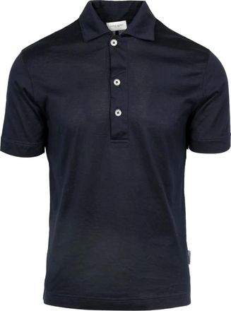 Paolo Pecora Gestructureerd Katoenen Poloshirt - Heren - Polos - Blauw - 2XL - Katoen - Tops