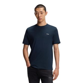 HUGO BOSS Hugo Heren borst Logo Regular T-Shirt (Donkerblauw)