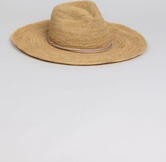 Hat Attack Raffia Crochet Continental in Natural/tan at Nordstrom