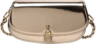 Michael Kors Small Mila Metallic Leather Shoulder Bag