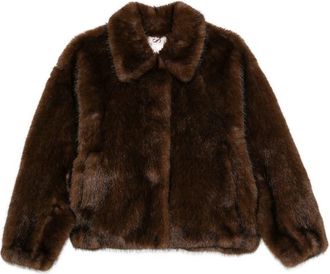 VALENTINI 1972 Faux-fur Wide Collar Jacket