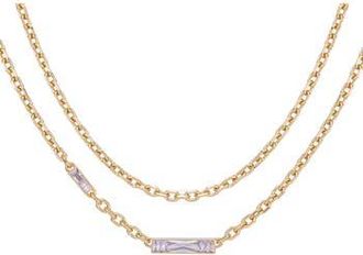 Vince Camuto Crystal Layered Chain Necklace in Gold Tone at Nordstrom Rack