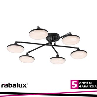 Rabalux Plafoniera Led Regolabile Rabalux Madi 24w Nera 3000k
