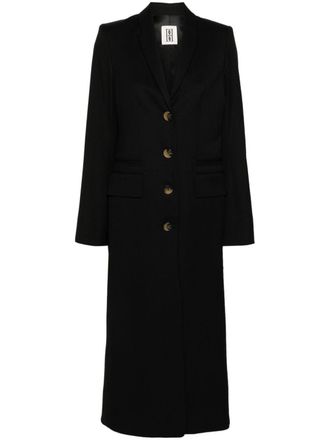 By Malene Birger Poppie maxi coat - women - Viscose/Polyester/Viscose/Elastane/Wool - 42 - Black
