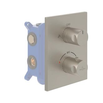 Villeroy & Boch Fachada Termost&aacute;tica De 2 V&iacute;as Villeroy Et Boch Universal Grifer&iacute;a Rect&aacute;ngulo N&iacute;quel Cepillado Mate + Cuerpo Empotrado