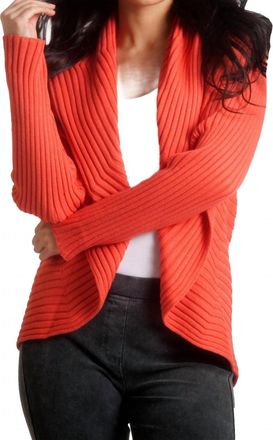 Angel Ribbed Signature Wrap In Coral