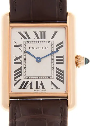Cartier Tank Louis Hand Wound Silver Dial 18kt Rose Gold Ladies Watch WGTA0011