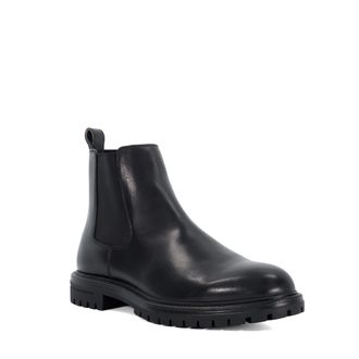 Dune London Mens Colson - Chunky Round Toe Boots - Black material_leather1 - Size UK 9