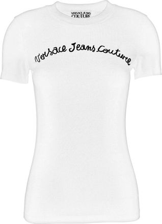 Versace Jeans Couture T-shirt - Dames - T-shirts - Wit - S - Katoen - Tops