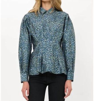 Oliphant Elizabeth Top In Navy Print