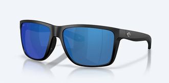 Costa Unisex Broadbill Ii Xl Polarized Sunglasses In Matte Black Blue Mirror