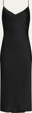 L'agence Seridie Mid-Length Silk Slip Dress
