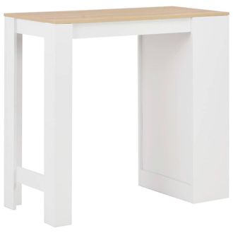 Berkfield Home Beautiful Bar Table with Shelf White 110x50x103 cm | Size: 110 x 50 x 103 cm
