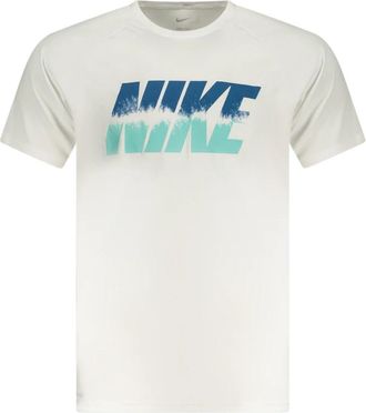 Nike Technisch T-shirt met Korte Mouwen - Heren - Sportshirts - Wit - M - Fitness