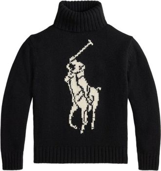 Polo Ralph Lauren Contrasting Graphic Wool Turtleneck Sweater