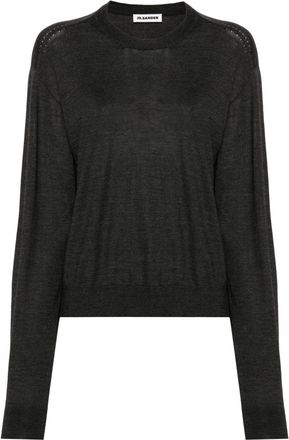 Jil Sander fine-knit jumper - women - Silk/Cashmere/Virgin Wool - 36 - Grey