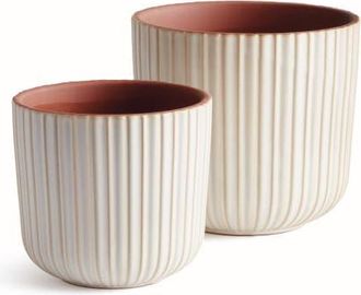 Napa Home & Garden Tasha Flowerpot Planters Set of 2 in White at Nordstrom