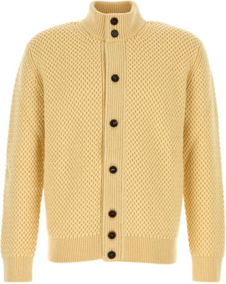 Ermenegildo Zegna Pastel Yellow Cashmere Cardigan