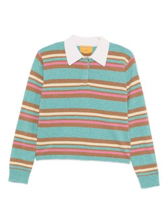 Guest In Residence Striped Polo Shirt