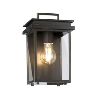 Loops Outdoor IP44 1 Bulb Wall Light Lantern Antique Bronze LED E27 60W d00746