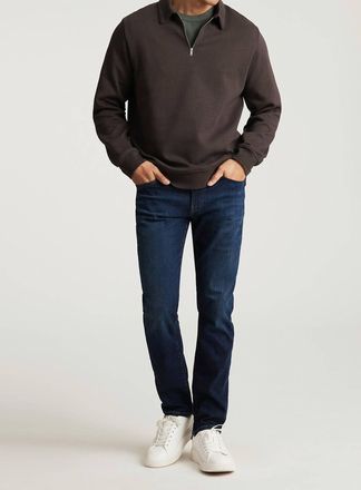 Mavi Jake Slim Leg Jeans In Midnight Brushed Feather Blue