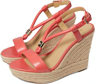 Michael Kors Annie Sandals Dahlia Leather Platform Espadrille ZPO3813